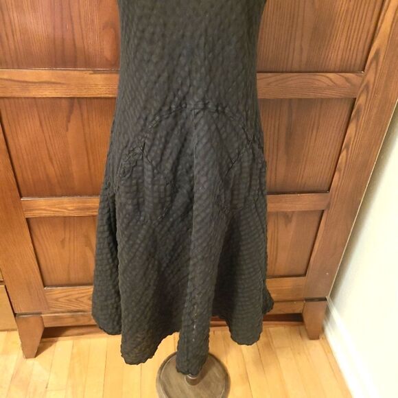 Luna Luz Tank Dress Black Linen Blend Size Small - Picture 4 of 9